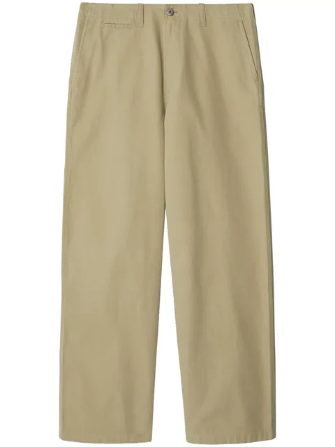 straight-leg cotton chinos