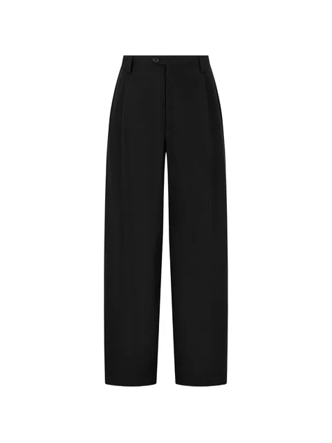 pintuck-detail trousers