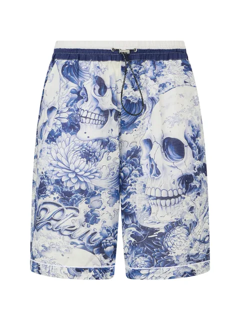printed bowling shorts