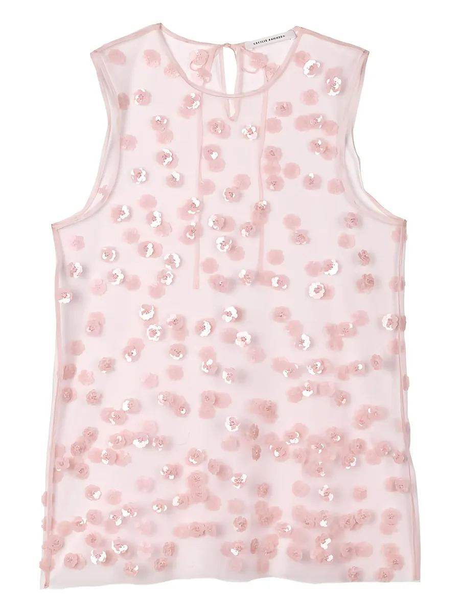 Utania sequin blossom tulle top 1