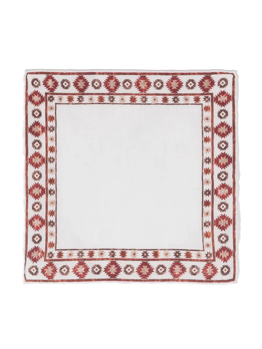 шерстяной шарф с геометричным принтом 2