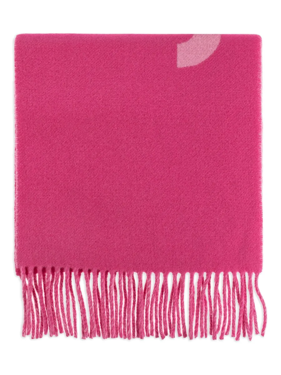 logo fringed scarf 2