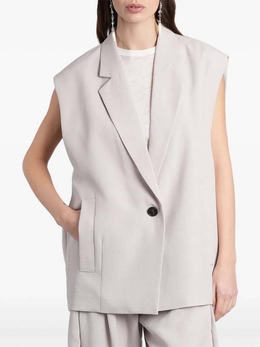 Soledad sleeveless notched-lapels jacket 1