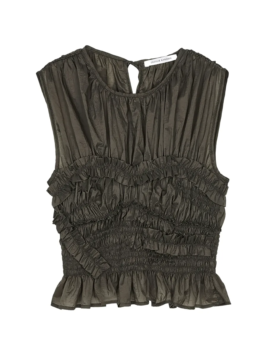 CBuphi ruffled ripstop top 1