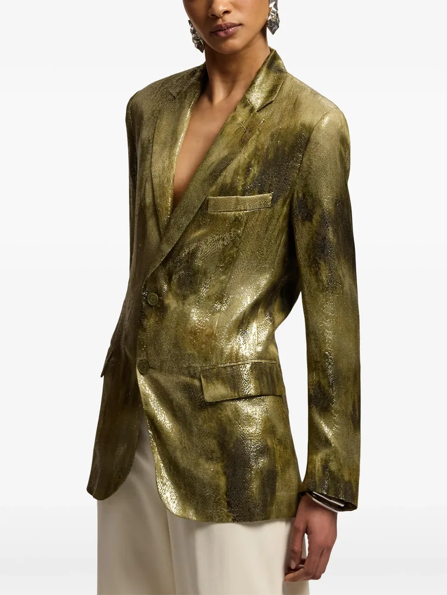 Marcy abstract-print jacquard blazer 7