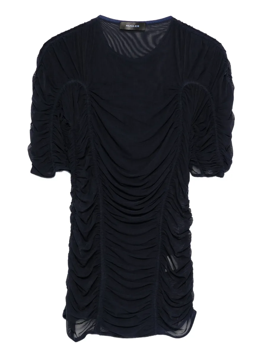 сетчатый топ с короткими рукавами 1