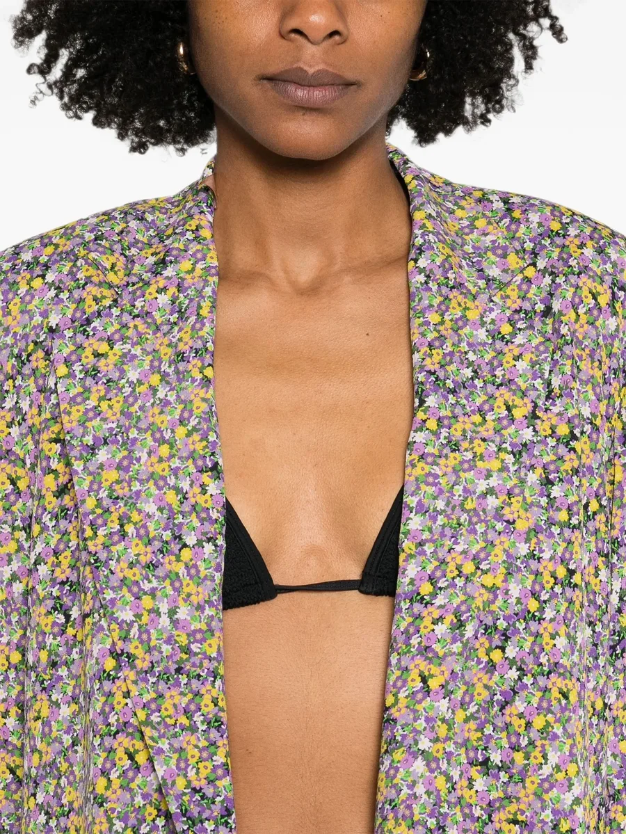 floral-print flap-pocket blazer 10