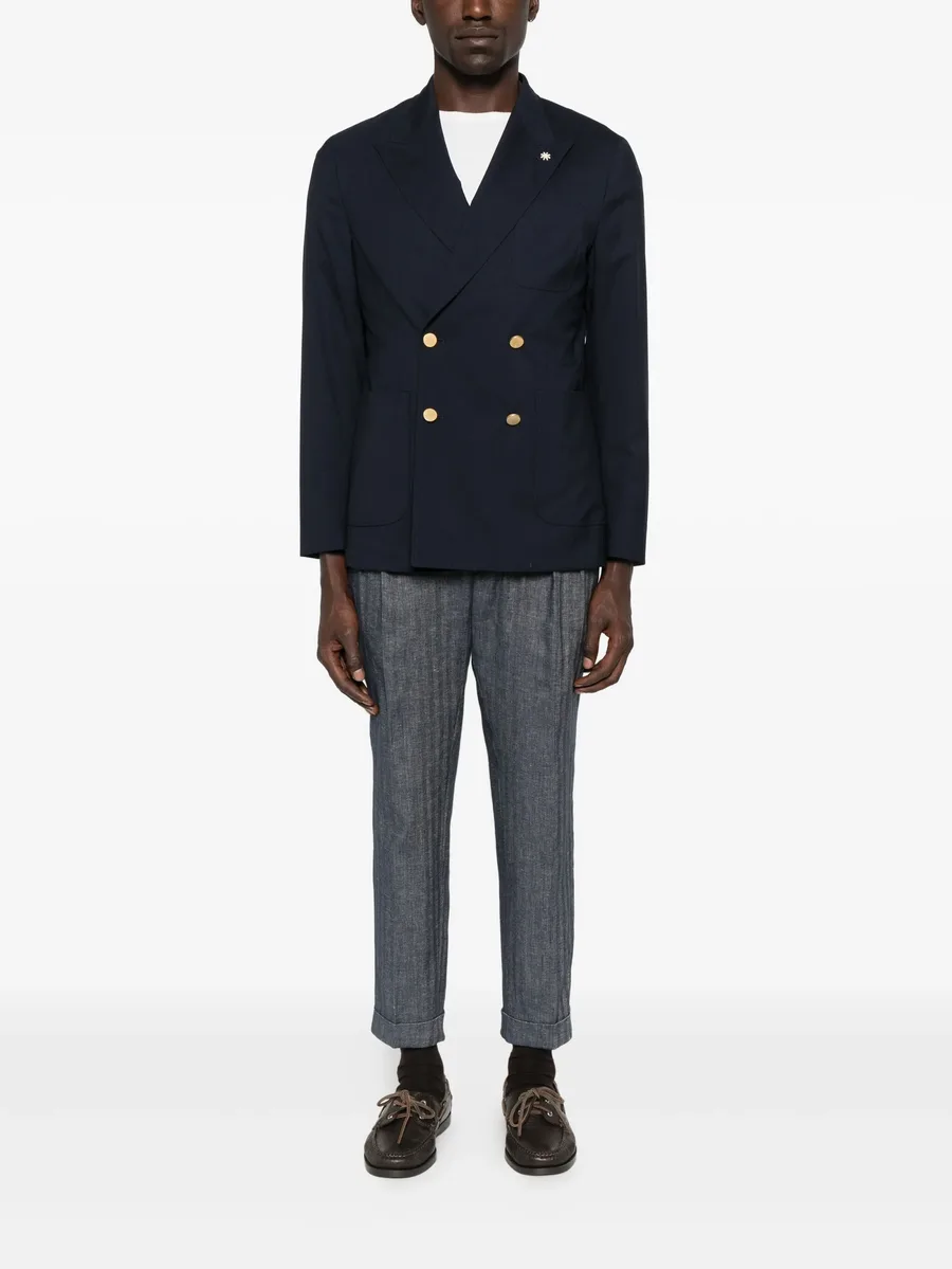 pleated star-detail trousers 3