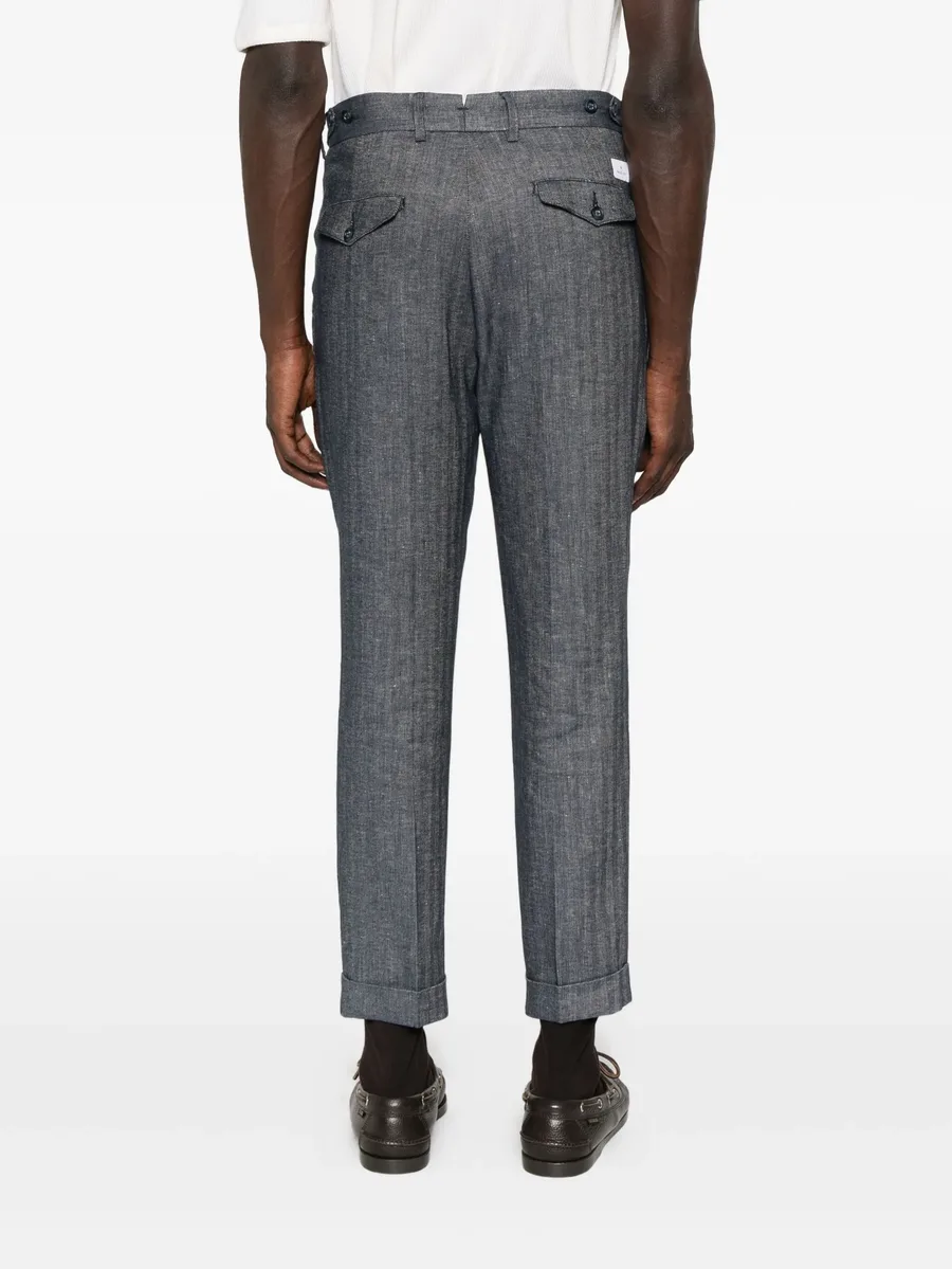 pleated star-detail trousers 8