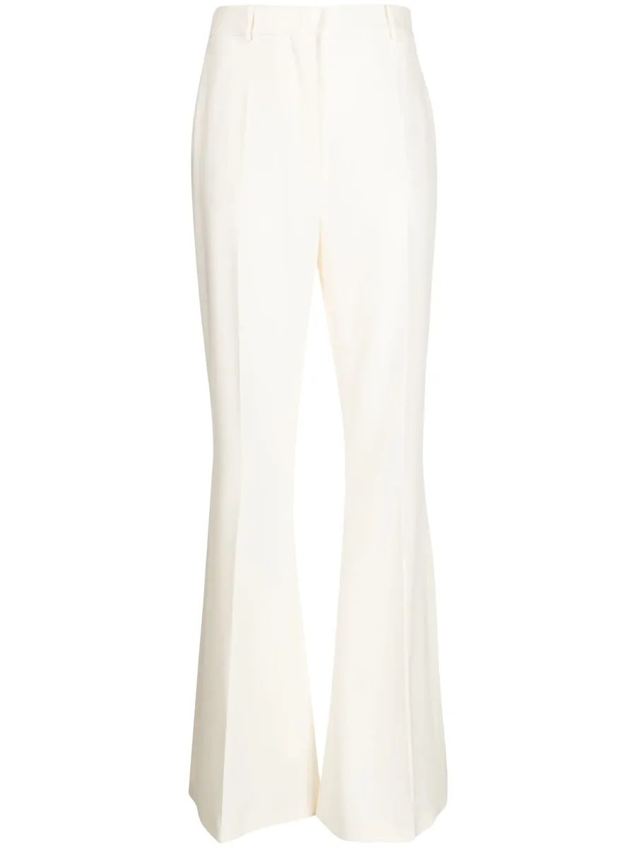 high-waisted flared trousers 1