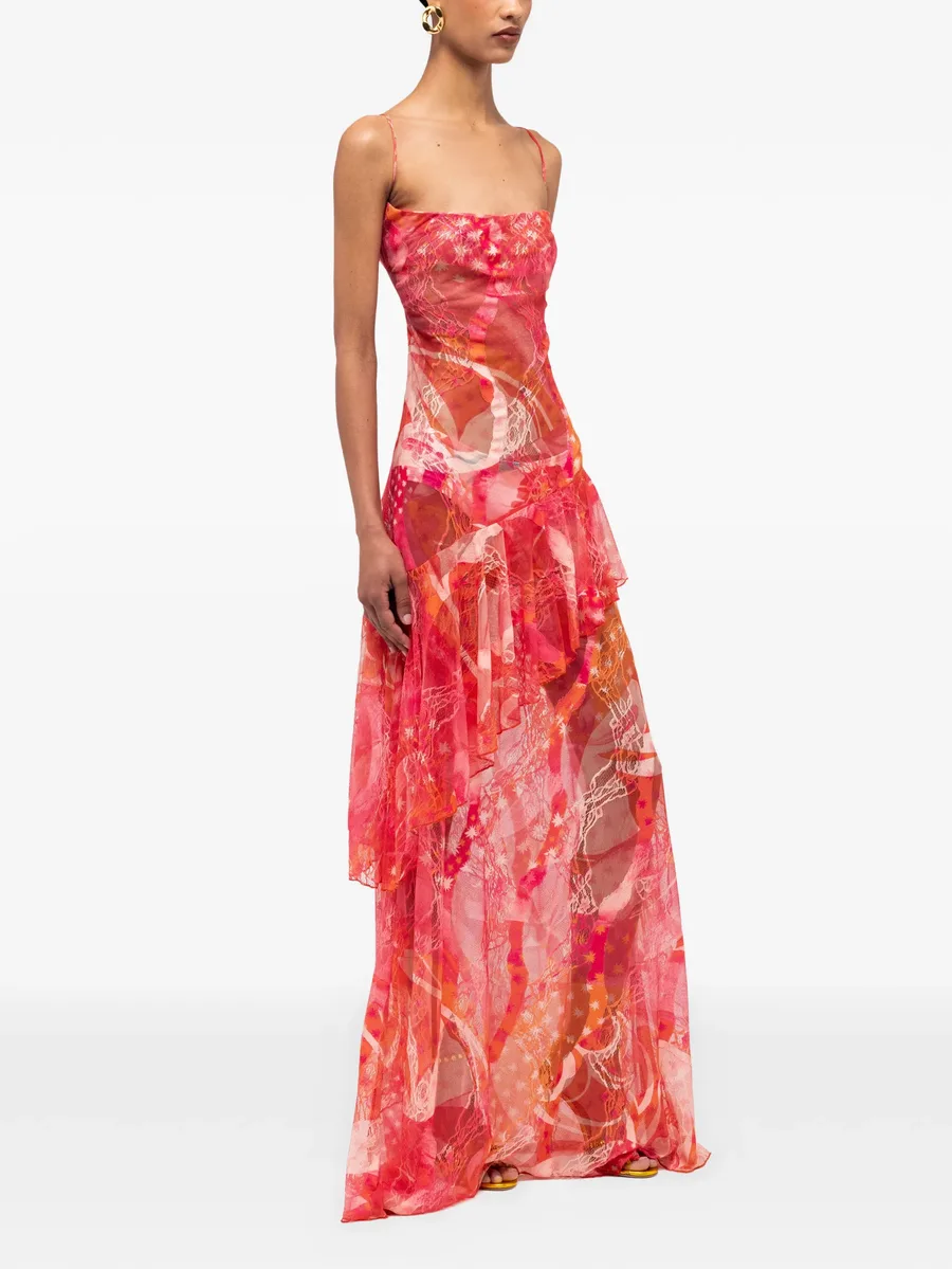 многослойное кружевное платье макси Toronja 5