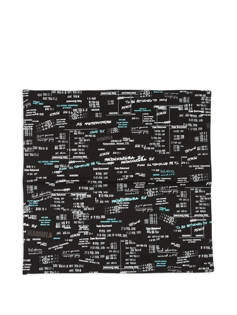 Numbers-print scarf