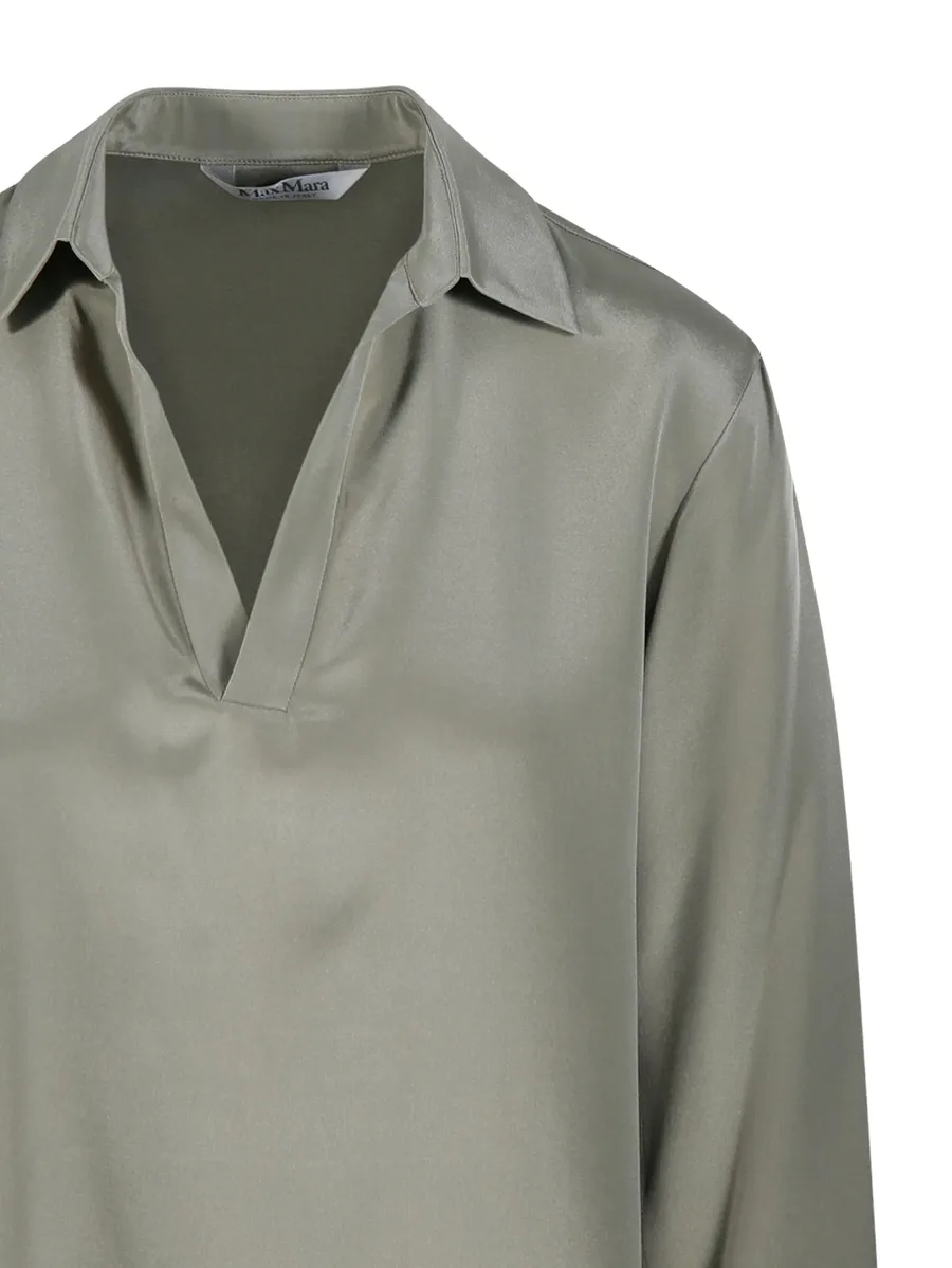 V-neck long-sleeve blouse 8