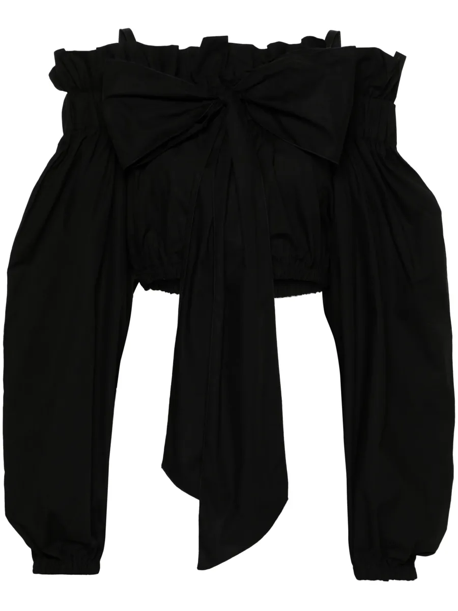 bow-detail crop top 1