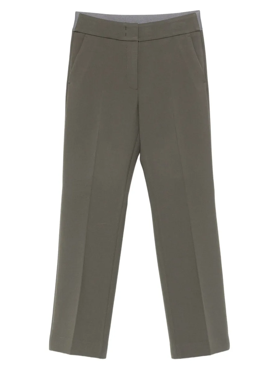 flat-front side-pocket trousers 1
