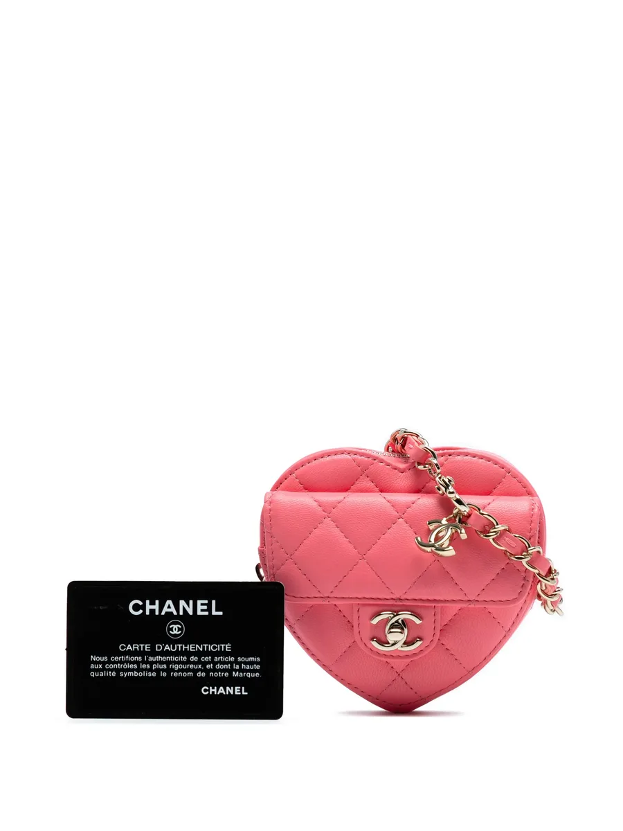 2021 Mini Lambskin CC in Love Heart crossbody bag 13