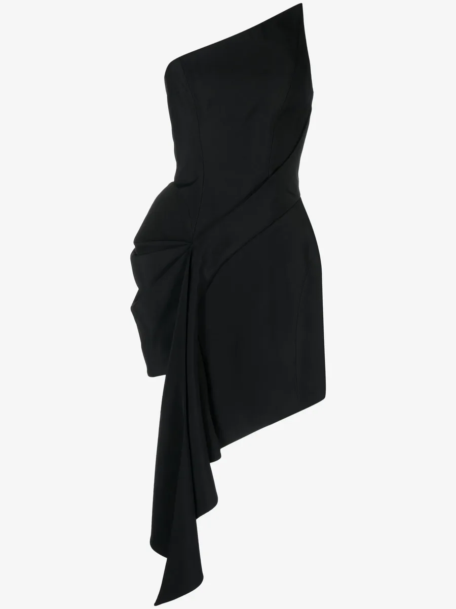 draped asymmetric minidress 1
