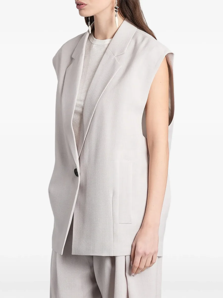 Soledad sleeveless notched-lapels jacket 6