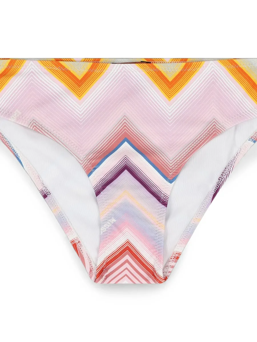 zigzag-print fringed bikini 3