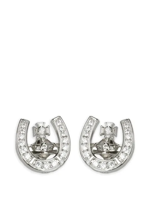horseshoe embellished earrings