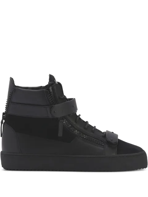 COBY MATT lace-up side-zip sneakers