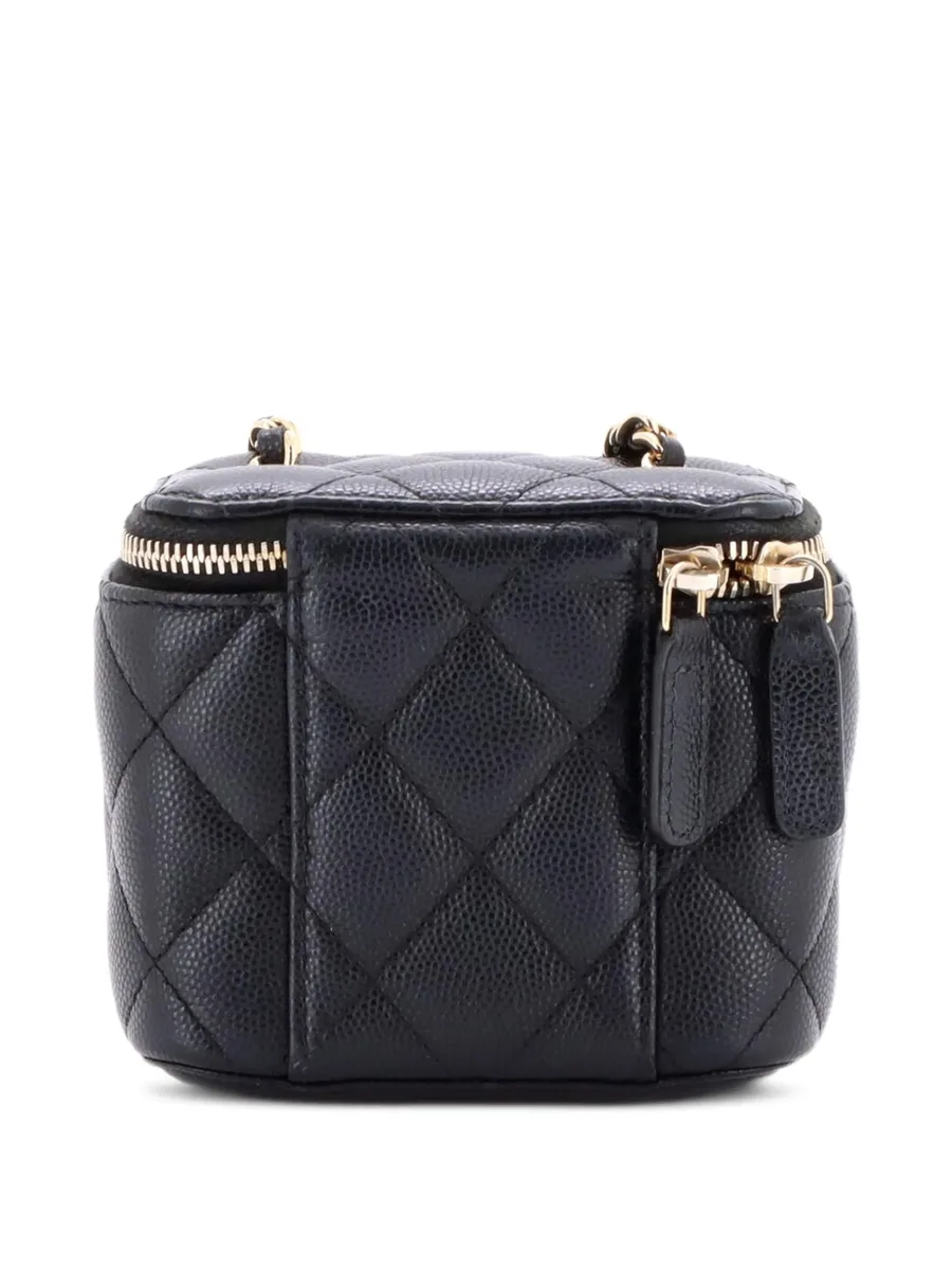 мини-сумка Classic Vanity Case with Chain Quilted Caviar Mini 4