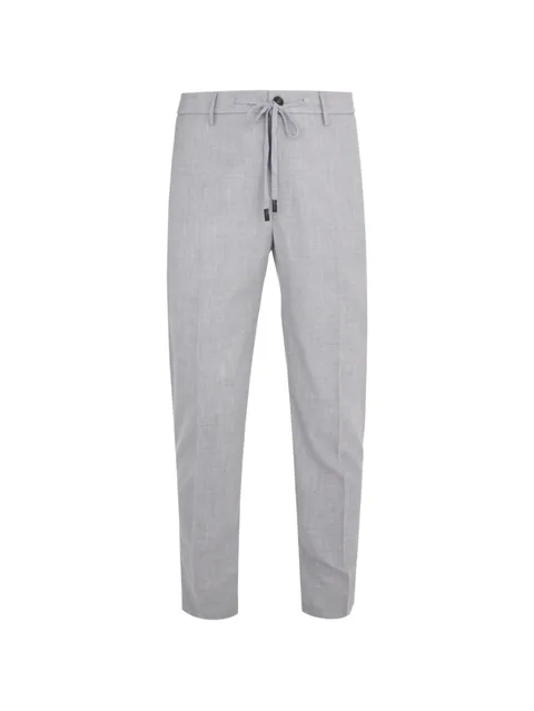 drawstring-waistband tailored trousers