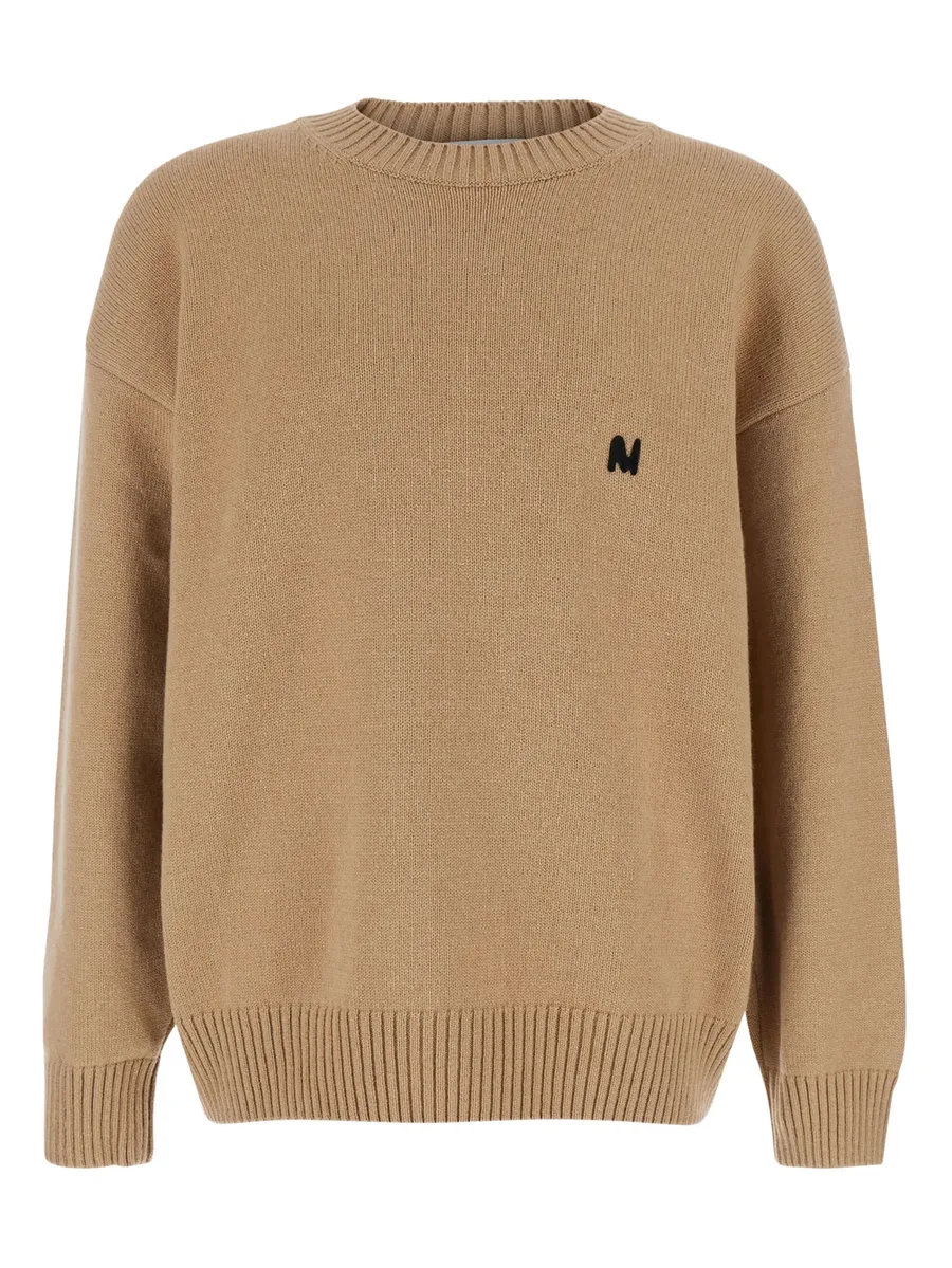 logo-embroidered crew-neck sweater 1