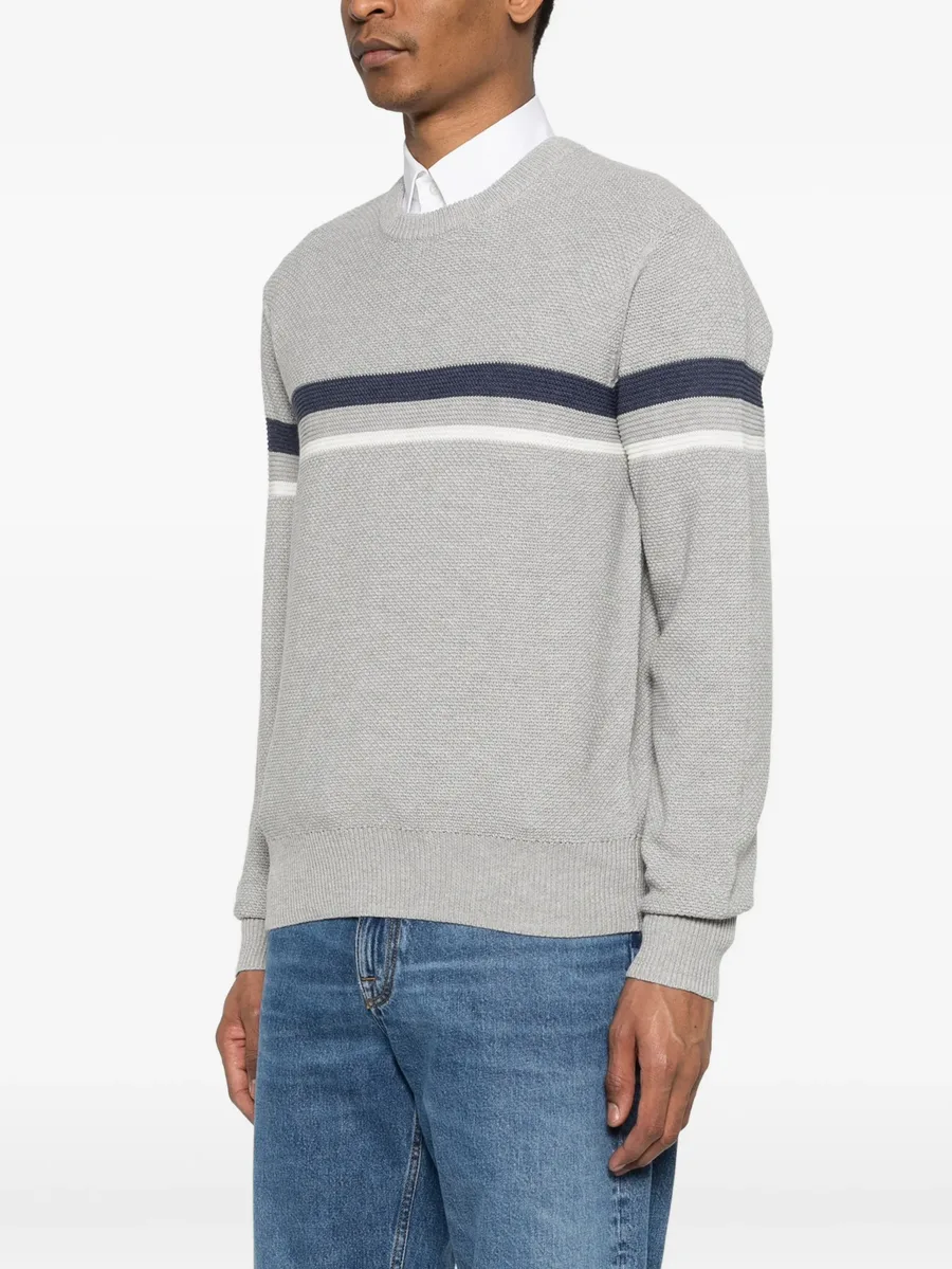 striped crew-neck sweater 5