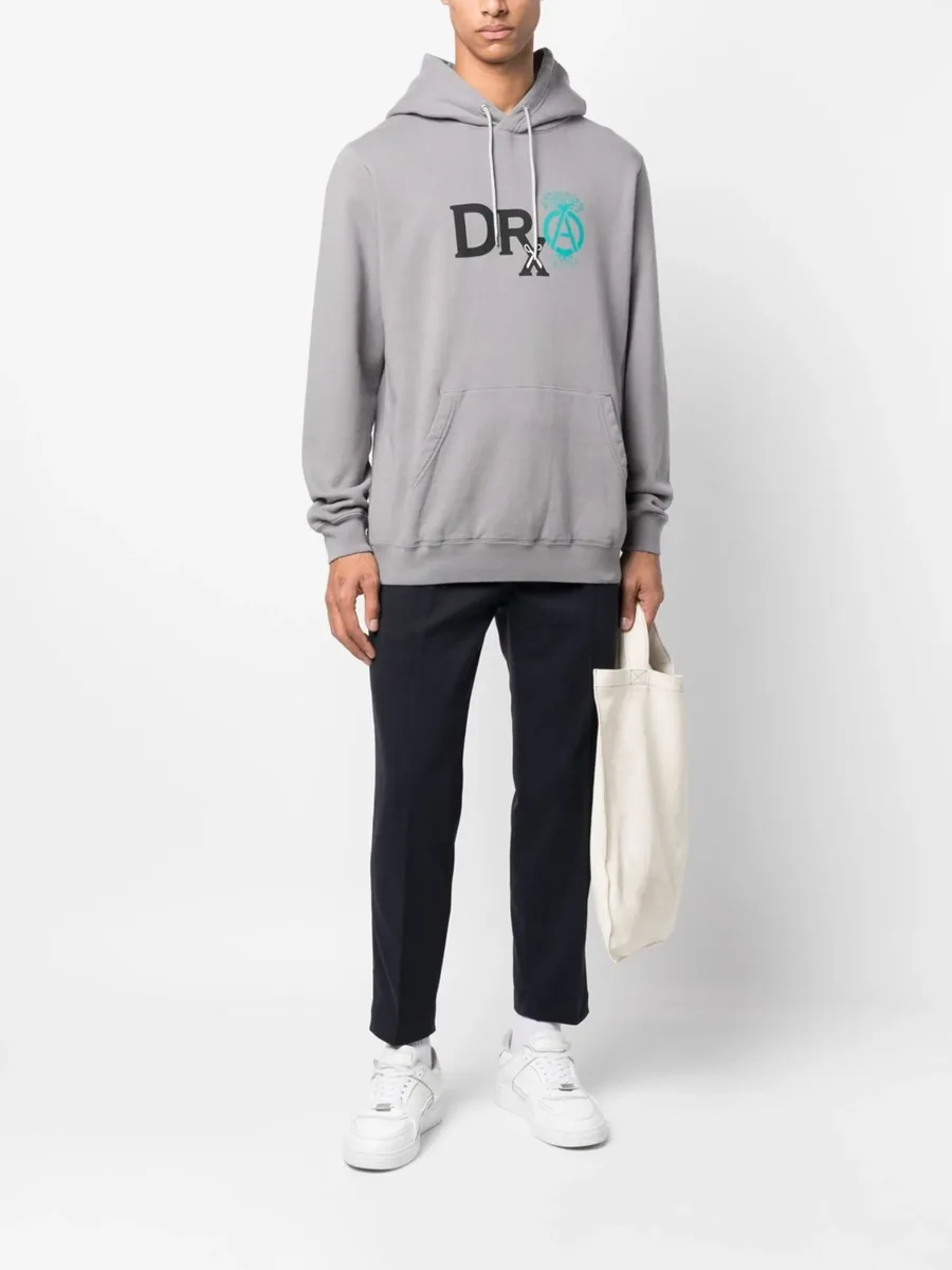 logo-print detail hoodie 3