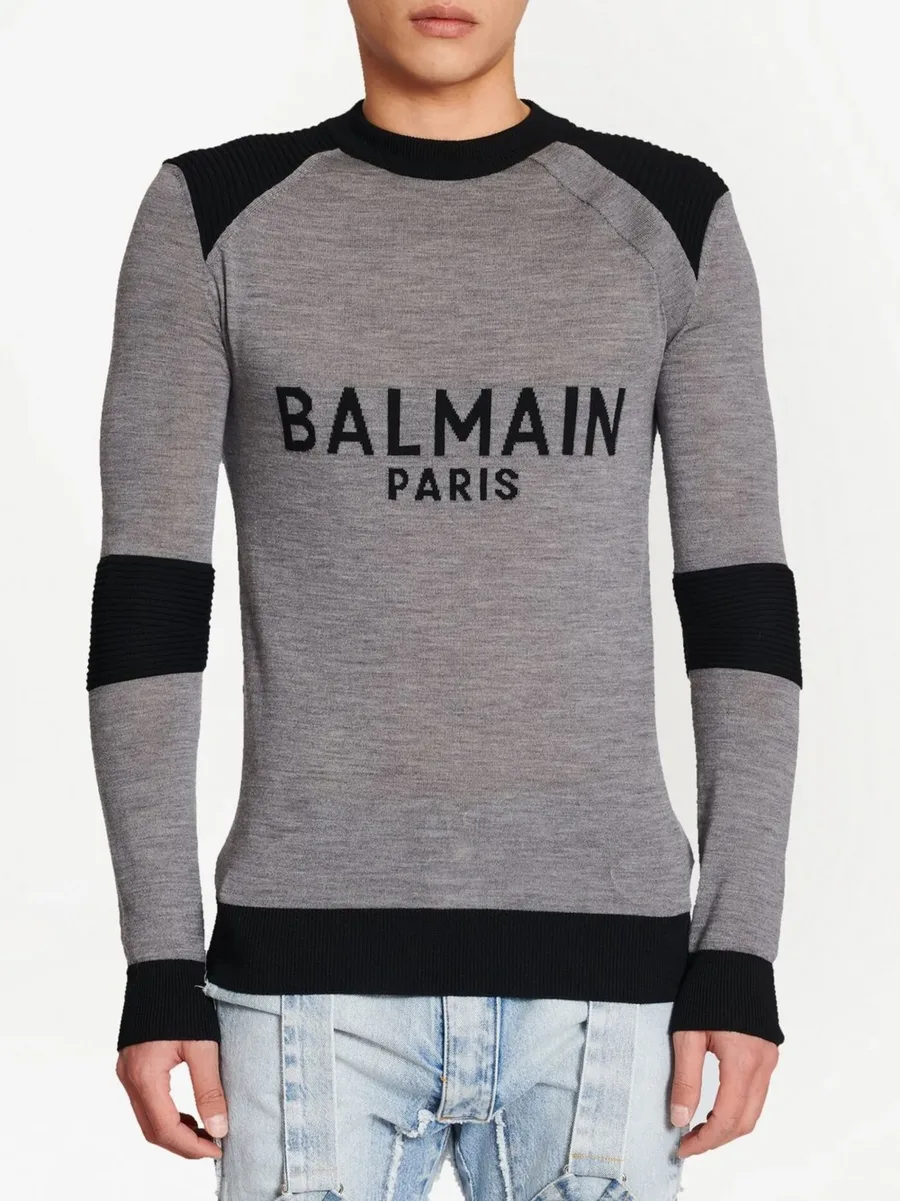 fine-knit jacquard-logo jumper 5