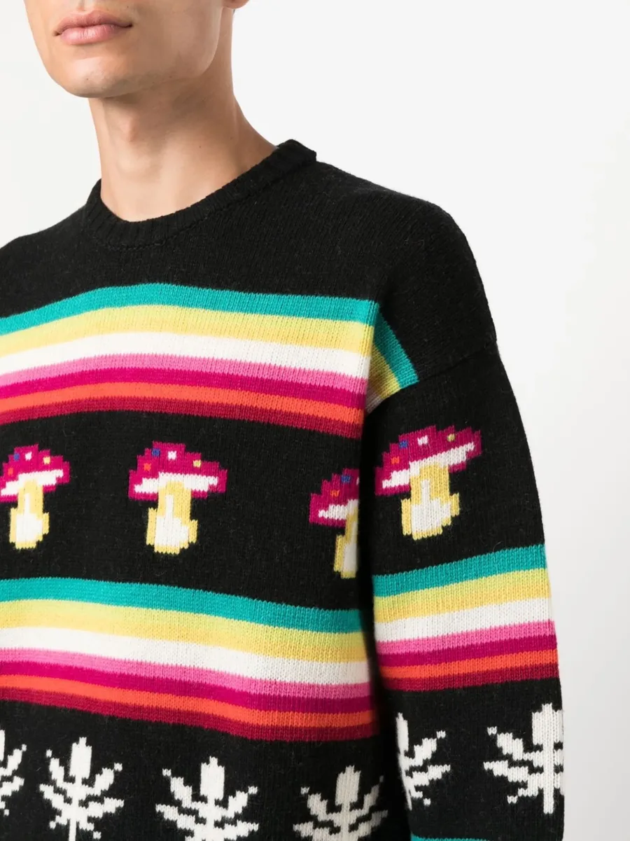 patterned jacquard crew-neck jumper 10