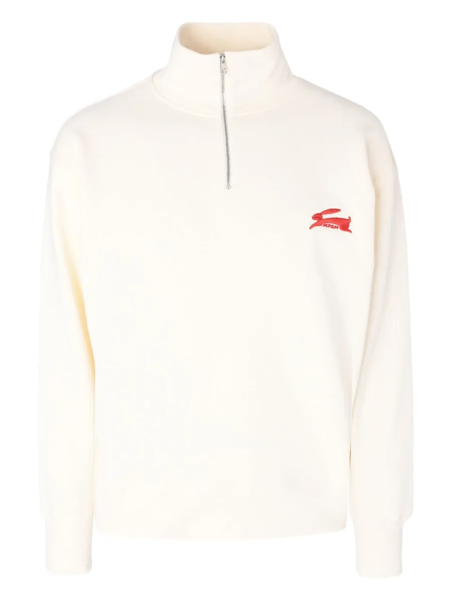 rabbit-detail zip  sweater 1