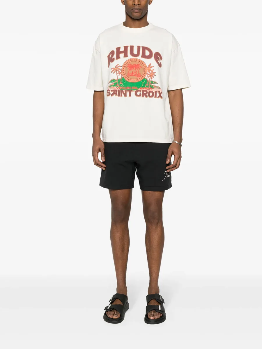 logo-embroidered piqué shorts 3