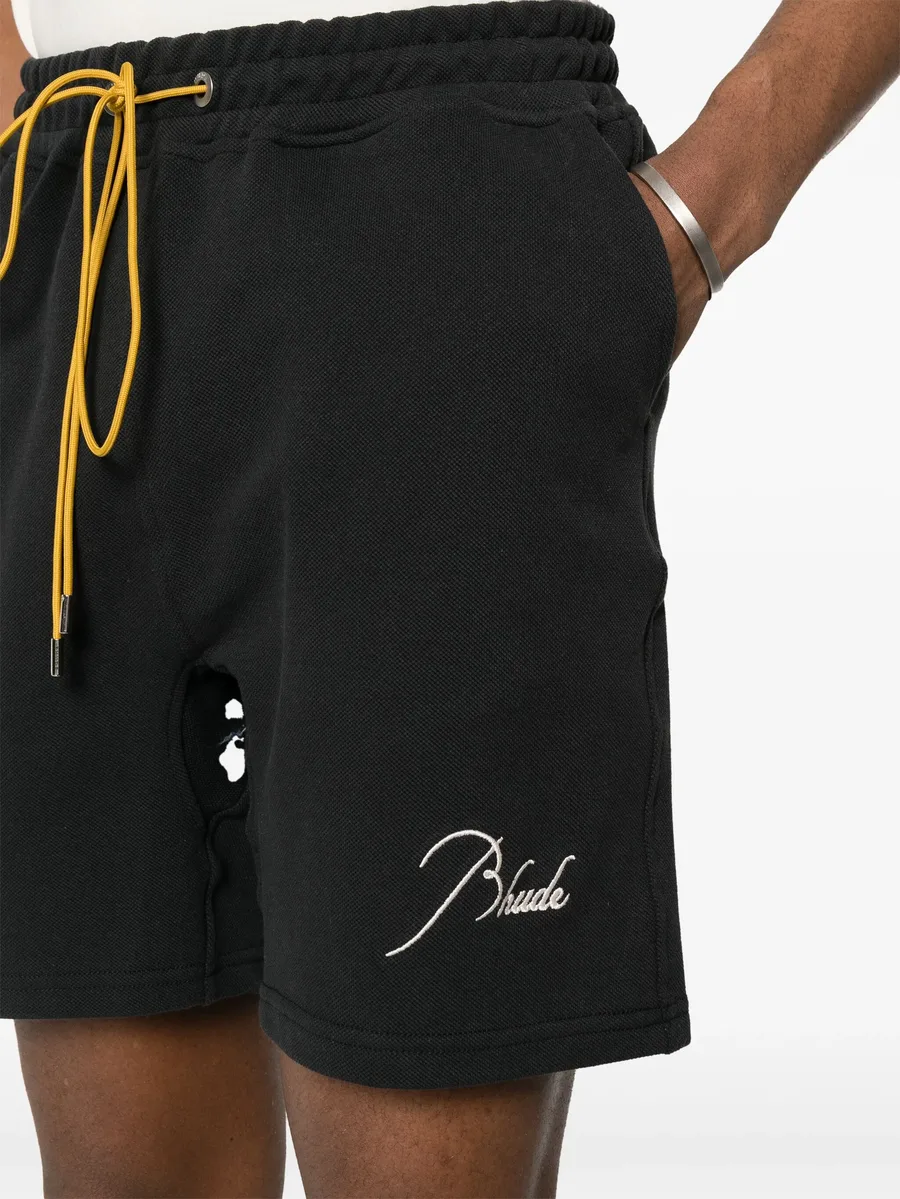 logo-embroidered piqué shorts 10