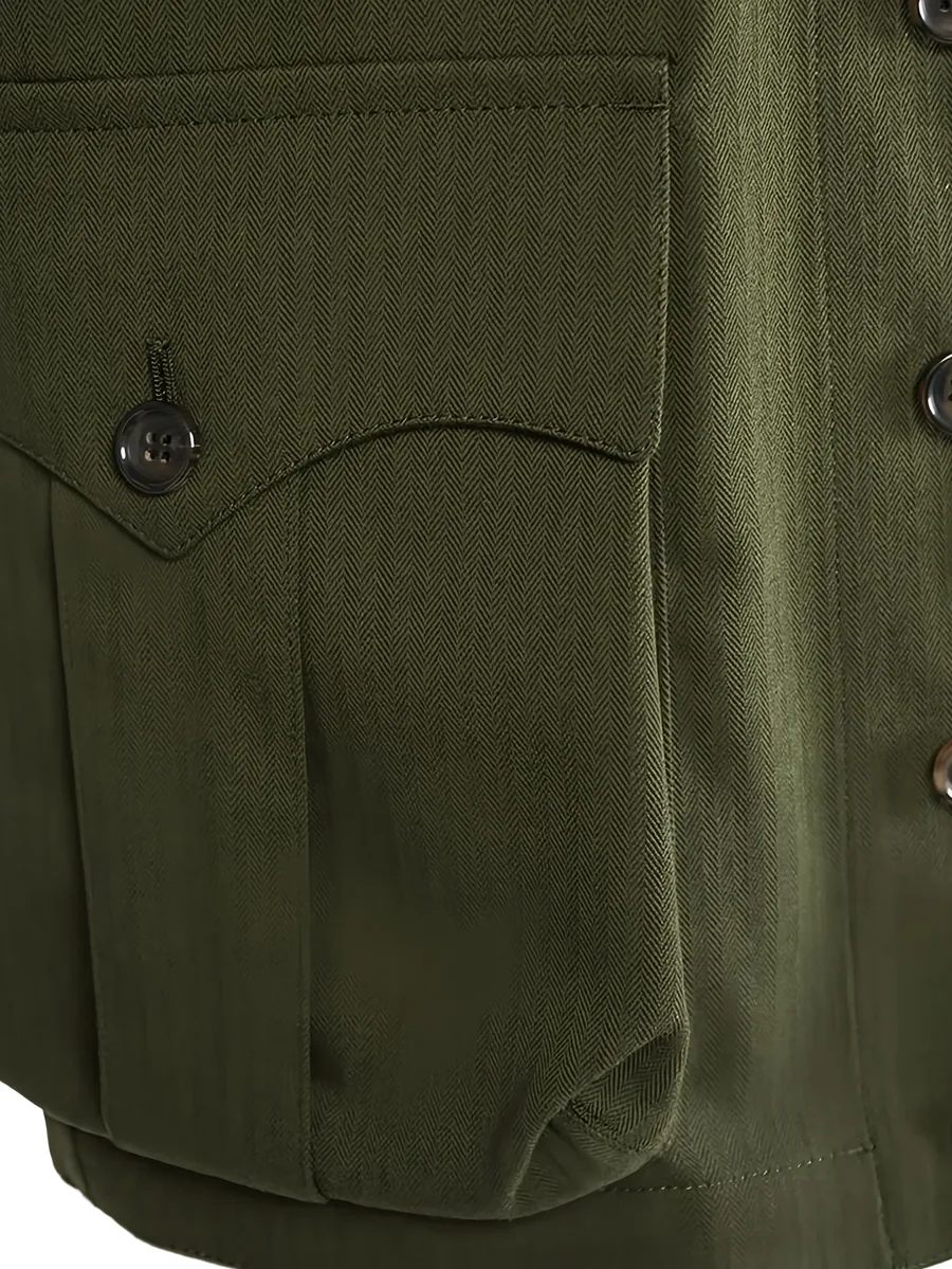 floral-trim flap-pocket vest 7