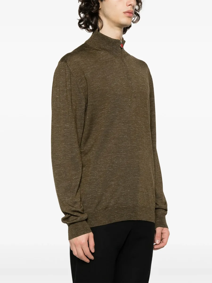 high-neck mélange-effect jumper 5