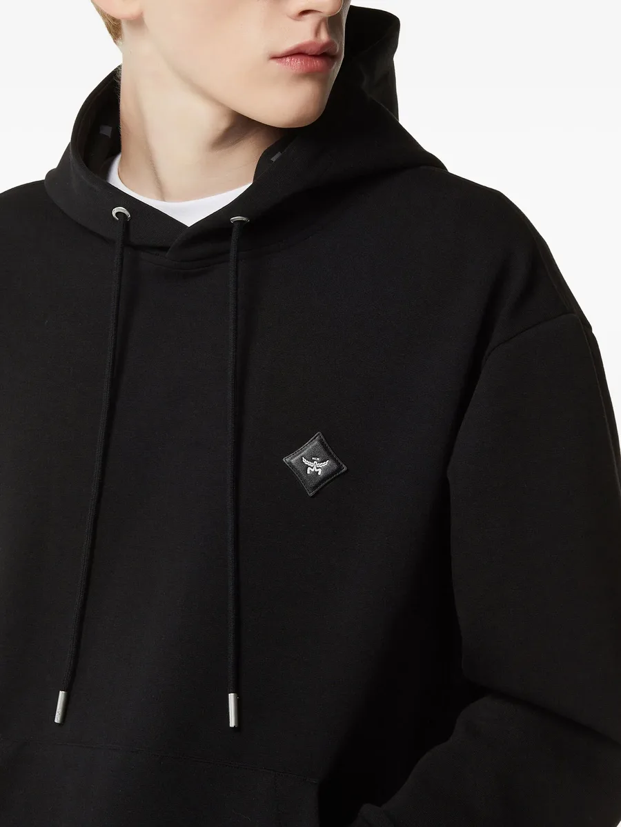Essential Ponte logo-patch hoodie 10