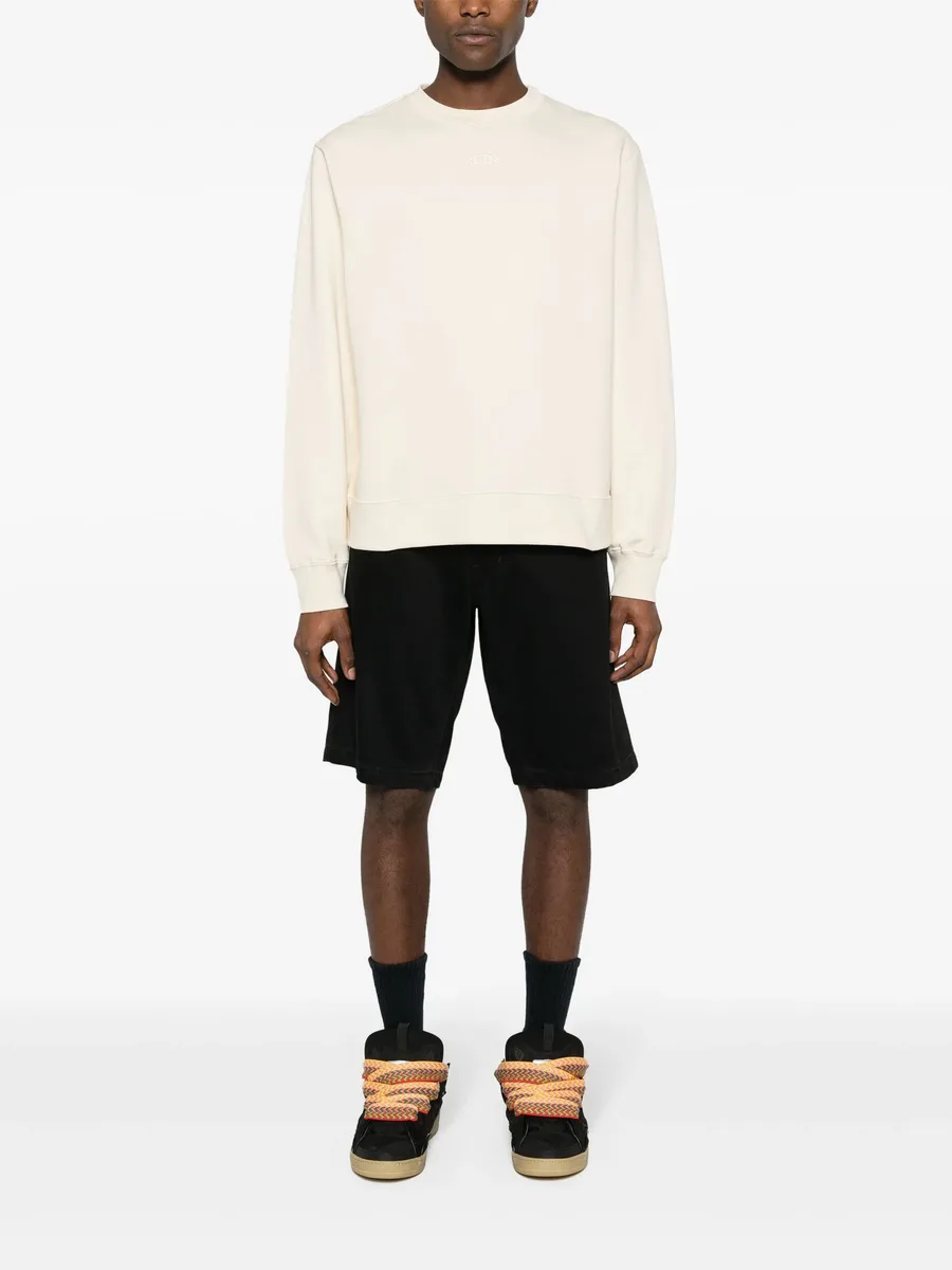 logo-embroidered cotton sweatshirt 4