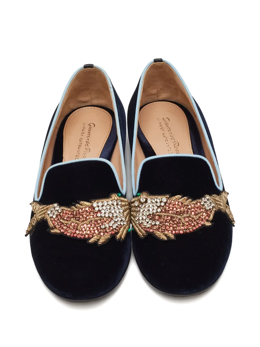 лоферы с вышивкой из коллаборации с Mary Katrantzou 7