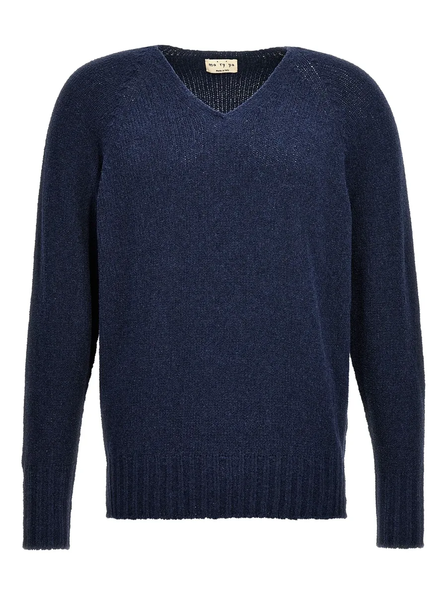 V-neck cotton sweater 1