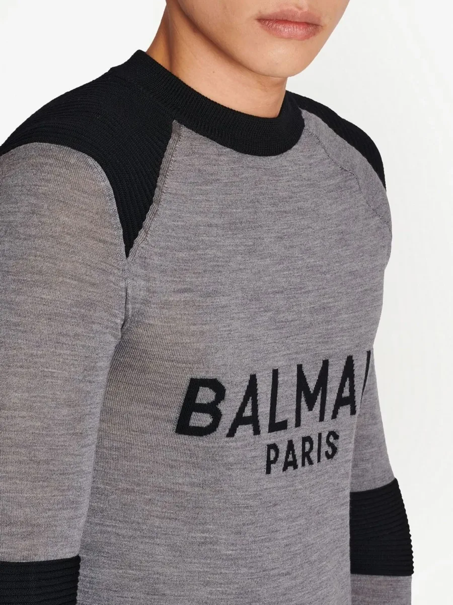 fine-knit jacquard-logo jumper 10