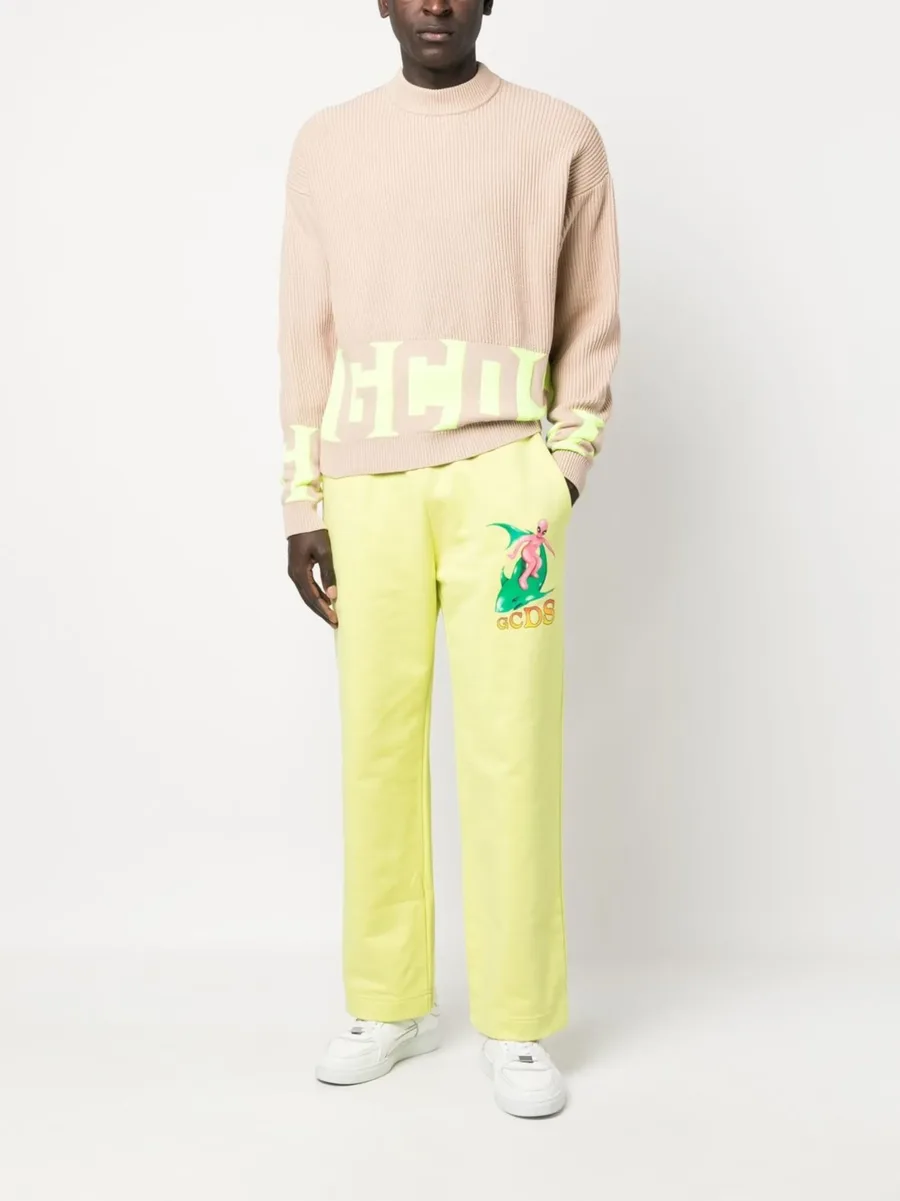 logo-lettering rib-knit jumper 3