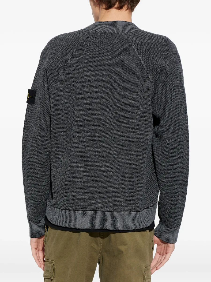 logo-patch zip-up cardigan 7