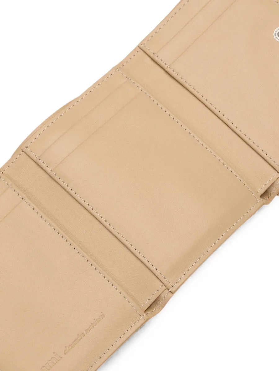 cowhide-leather tri-fold wallet with Ami de Coeur 5