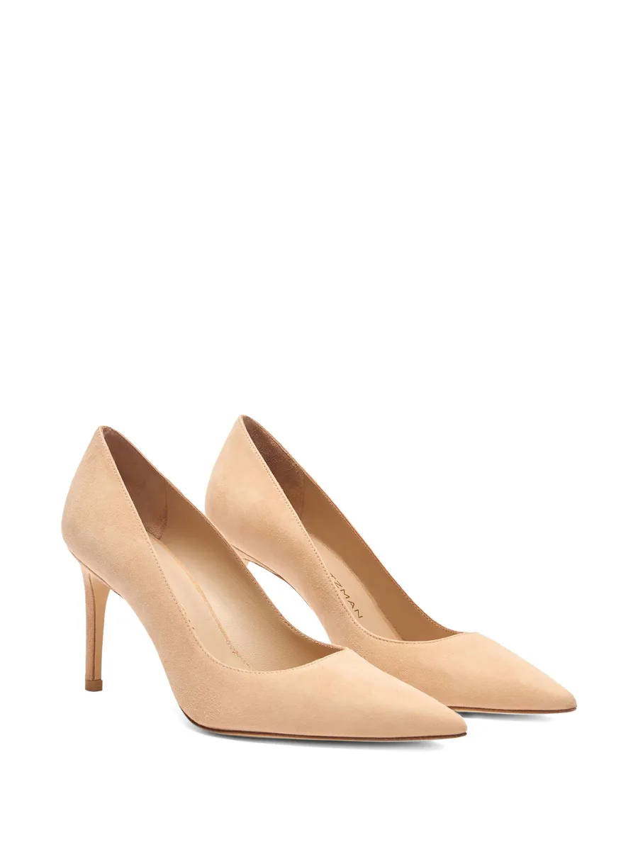 85MM Stuart Power pointed-toe suede pumps 4