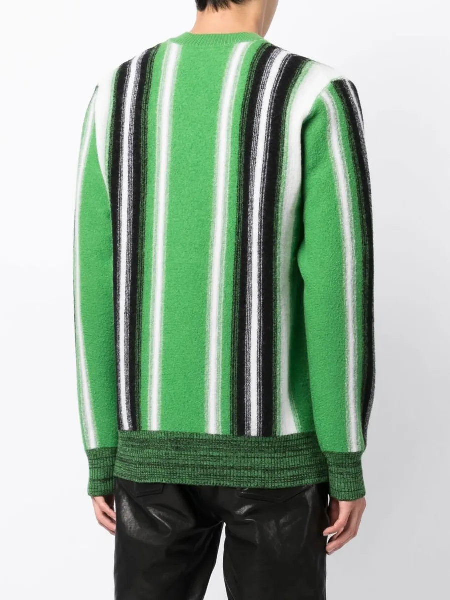 graphic-print V-neck jumper 7