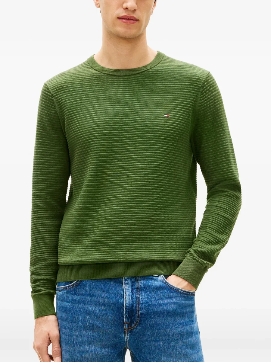 textured crewneck jumper 7