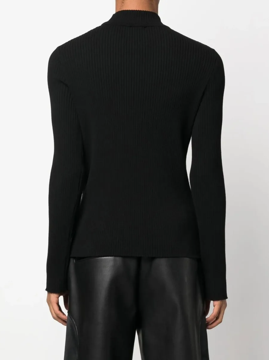 logo-embroidered ribbed-knit jumper 7