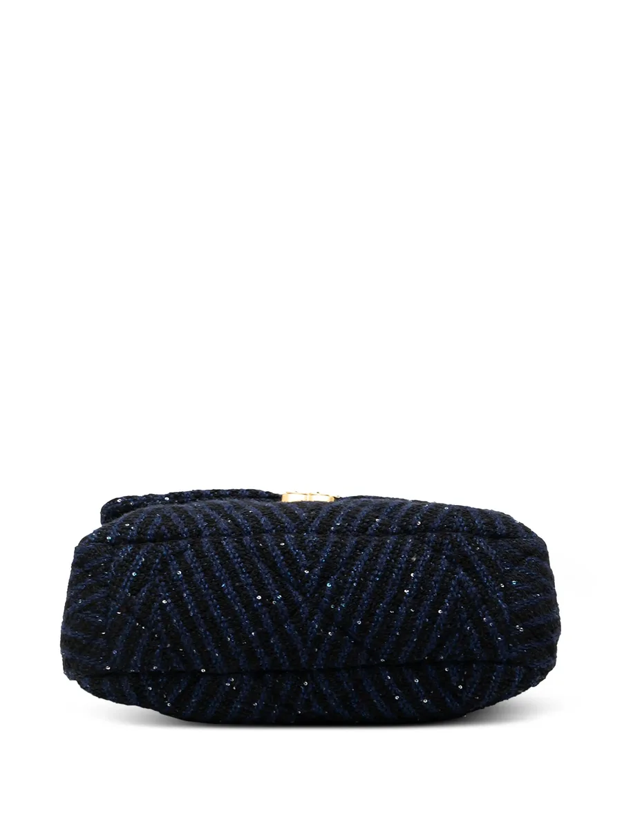 большая сумка-сэтчел Chevron Tweed Sequin 19 Flap (2020 год) 8